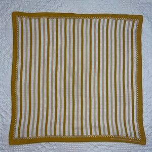 Vintage 100% Cotton RN#52469 Yellow Gold and White Striped Bandana